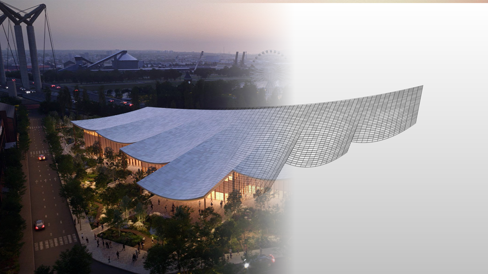 BIG新作The Sail会议中心屋顶